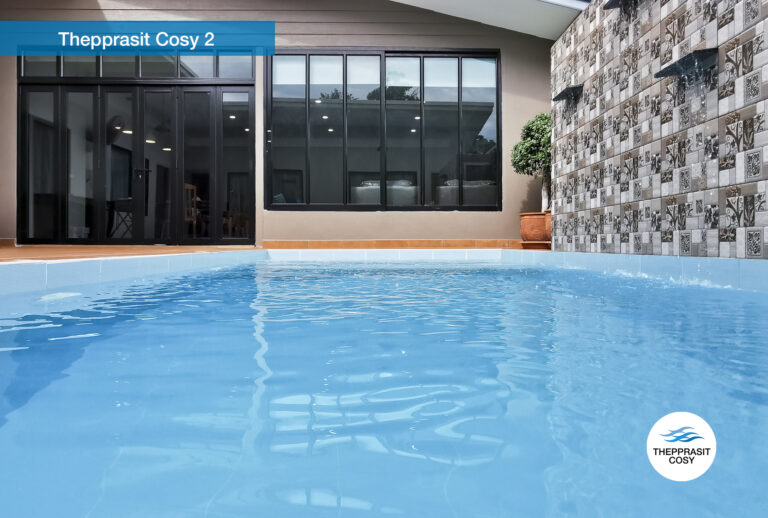 Single story pool villa exterior and pool