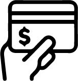 Pay securely icon